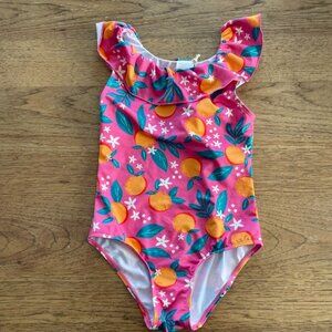 Frugi Orange Blossom SIZE 7/8 AND 9/10 Girl's Amelia One Piece Swimsuit NWT E